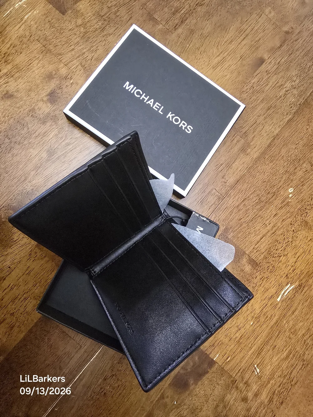 Michael Kors Men's Brown/Black Signature Bifold Card Wallet
